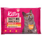 Kitty Tasty Mix Hrana za mačke u želeu govedina i piletina 4x100 g