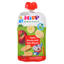 Hipp Voćni pire jabuka i banana s dječjim keksom bio 100 g