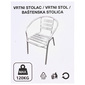 Stolica vrtna 56x53x72 cm
