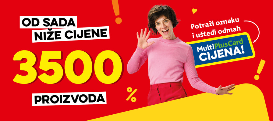 Uz MultiPlusCard niže cijene čak 3500 proizvoda 