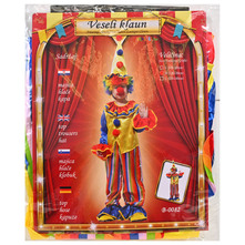 Veseli klaun Kostim, M (7-9 g,120-130 cm)