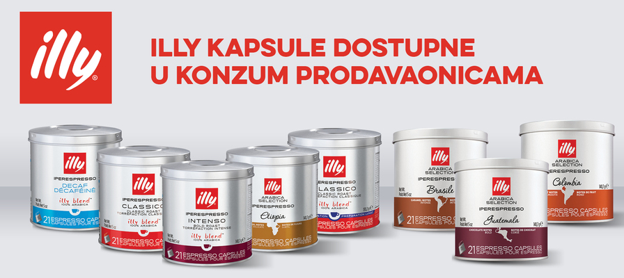 Illy kapsule dostupne u Konzum prodavaonicama