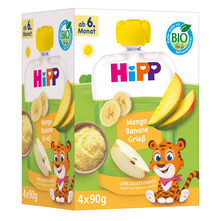 Hipp Voćni pire mango,banana i gris bio 4x90 g