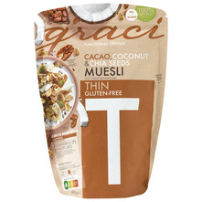 Graci Muesli Thin cacao, coconut&chia seeds 400 g