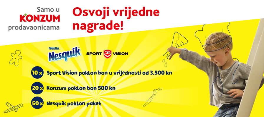 Nesquik nagradna igra samo u Konzumu