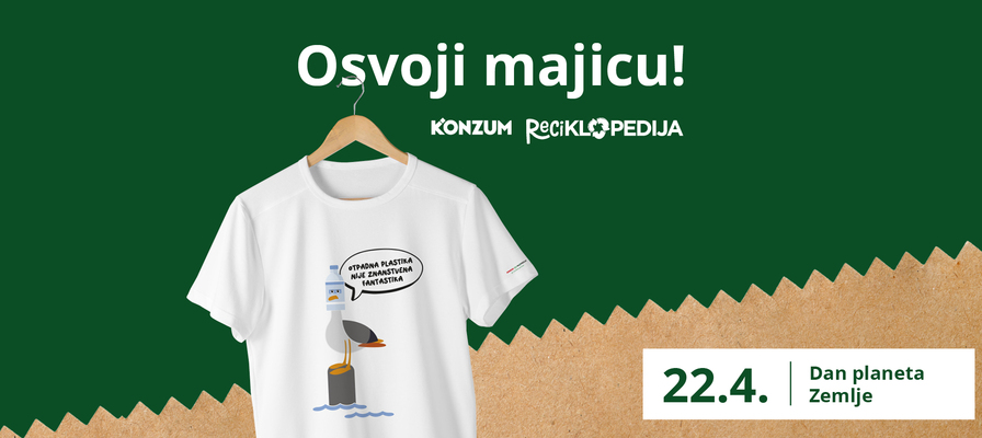 Nagradni natječaj na Instagramu - Osvoji majicu Konzum Reciklopedija