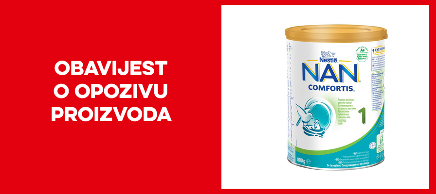 Opoziv proizvoda - NAN zamjensko mlijeko Comfortis
