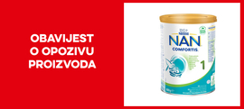 Opoziv proizvoda - NAN zamjensko mljeko Comfortis