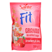Sante Fit Granola jagoda i trešnja bez dodanog šećera 300 g