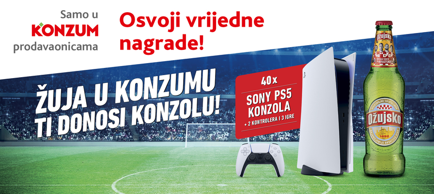 Nagradna igra samo u Konzumu - Žuja ti donosi konzolu