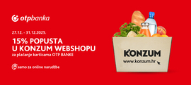 15% popusta na online narudžbe za plaćanje karticama OTP banke