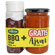 Zvijezda BBQ Umak blagi 300 g+ gratis ajvar ljuti 350 g