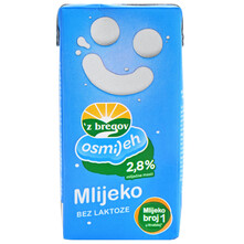 Z bregov Mlijeko bez laktoze 2,8% m.m. 0,2 l