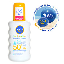 Nivea Sun Babies&Kids Sensitive Protect Dječji sprej za osjetljivu kožu SPF50+ 200 ml