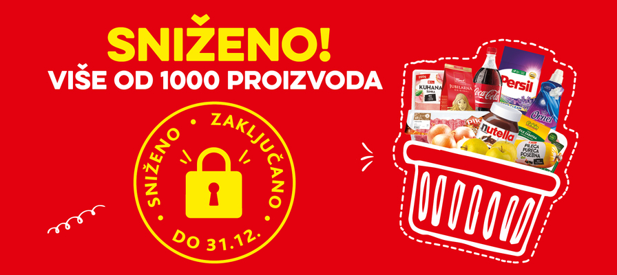 Snizili smo i zaključali cijene gotovo 1200 proizvoda do kraja godine