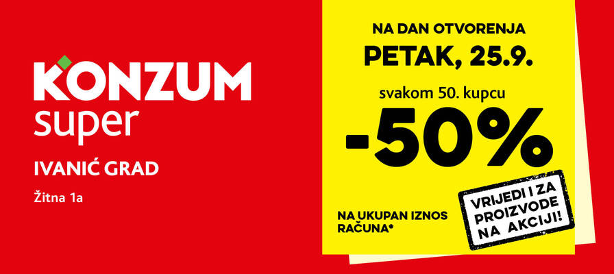 Popust povodom otvorenja prodavaonice u Ivanić Gradu