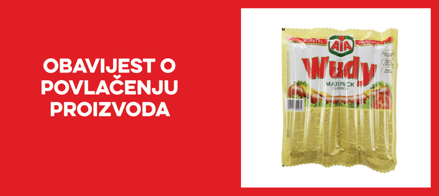 Opoziv i povlačenje hrenovki Wudy klasik s tržišta