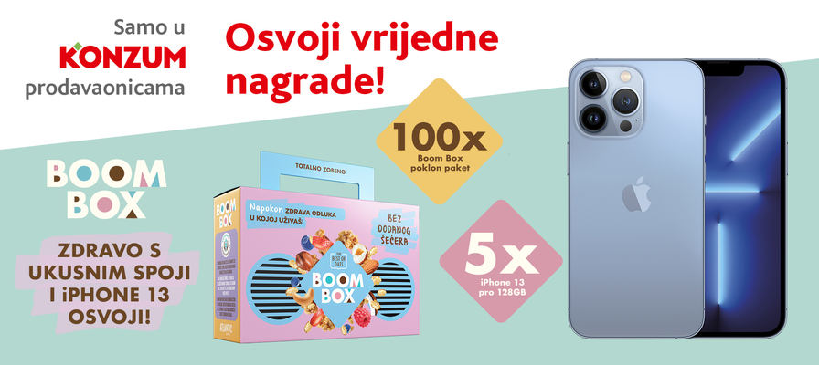 Boom Box nagradna igra samo u Konzumu 