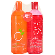 Ziaja Gel za tuširanje maslac naranča 500 ml + Ziaja Fruity Gel za tuširanje brusnica i divlja jagoda 500 ml