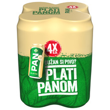 Pan Zlatni Svijetlo pivo 4x0,5 l