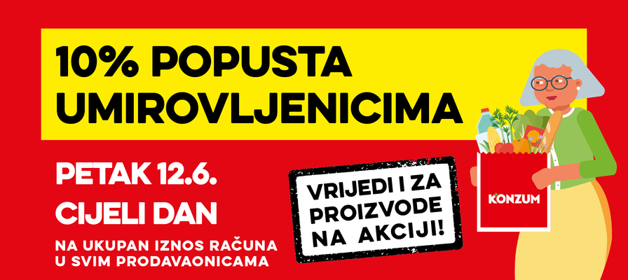 Popust umirovljenicima za lipanj