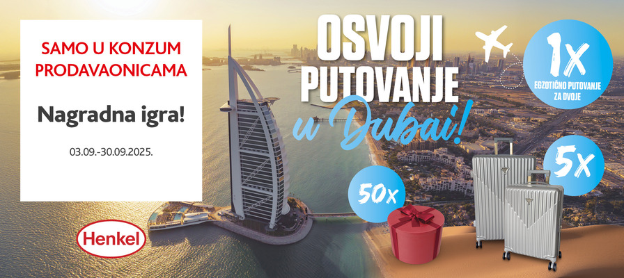 Kupuj u Konzumu i osvoji putovanje u Dubai