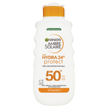 Garnier Ambre Solaire Hydra 24h Protect SPF 50 Mlijeko za zaštitu od sunca protiv isušivanja kože 175 ml