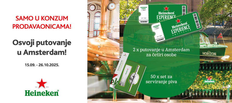 Kupuj u Konzumu i osvoji putovanje u Amsterdam