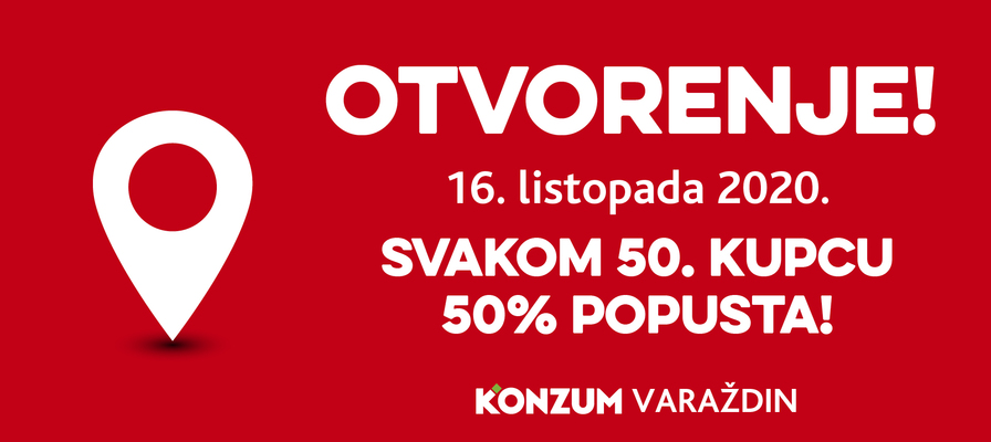 Otvorenje u Varaždinu! Svakom 50. kupcu 50% popusta!