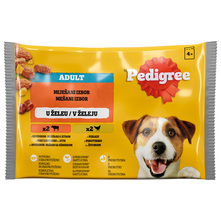Pedigree Hrana za pse miješani izbor u želeu govedina, miješano s jetrom, perad 4x100 g