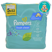 Pampers Fresh Clean Vlažne maramice 5x52 komada