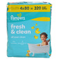 Pampers Fresh&Clean Vlažne maramice 4x80 komada