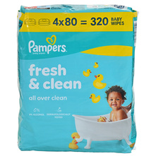 Pampers Fresh&Clean Vlažne maramice 4x80 komada
