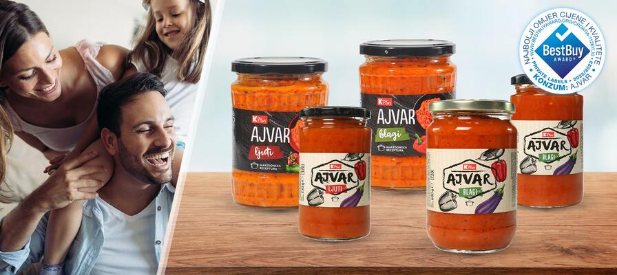 K Plus ajvar broj 1 u omjeru cijene i kvalitete