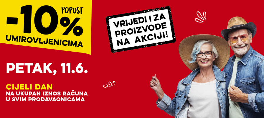 Popust umirovljenicima za lipanj
