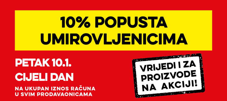 Popust umirovljenicima za siječanj