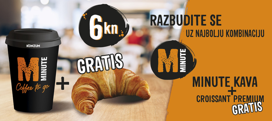 Kupnjom kave TO GO, kroasan gratis!