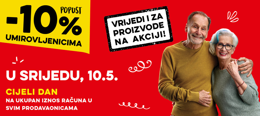 Popust umirovljenicima za svibanj