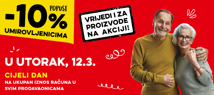 Popust umirovljenicima za ožujak