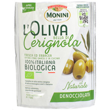 Monini Bella Di Cerignola Zelene masline bez koštica u maslinovom ulju eko 150 g