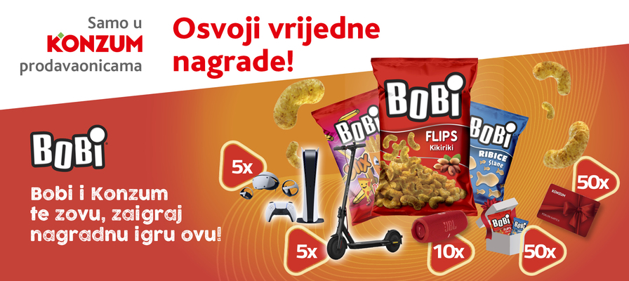 Nagradna igra - Bobi i Konzum te zovu, zaigraj nagradnu igru ovu