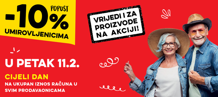 Popust umirovljenicima za veljaču