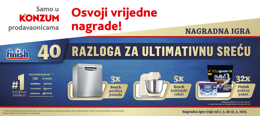 Nagradna igra samo u Konzumu - 40 razloga za ultimativnu sreću