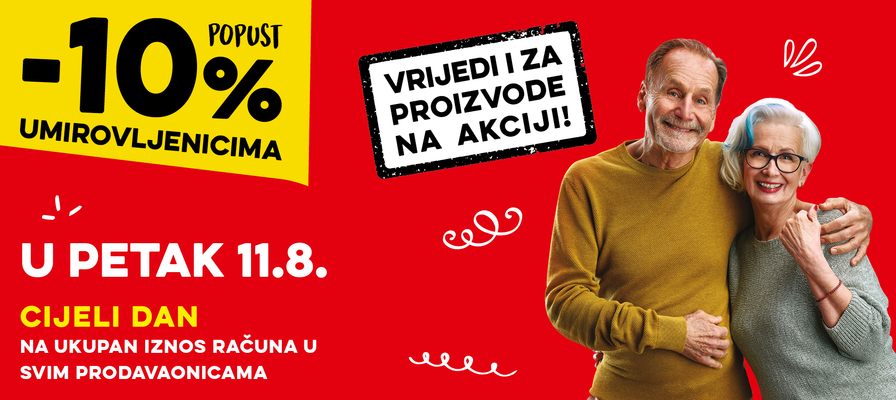 Popust umirovljenicima za kolovoz