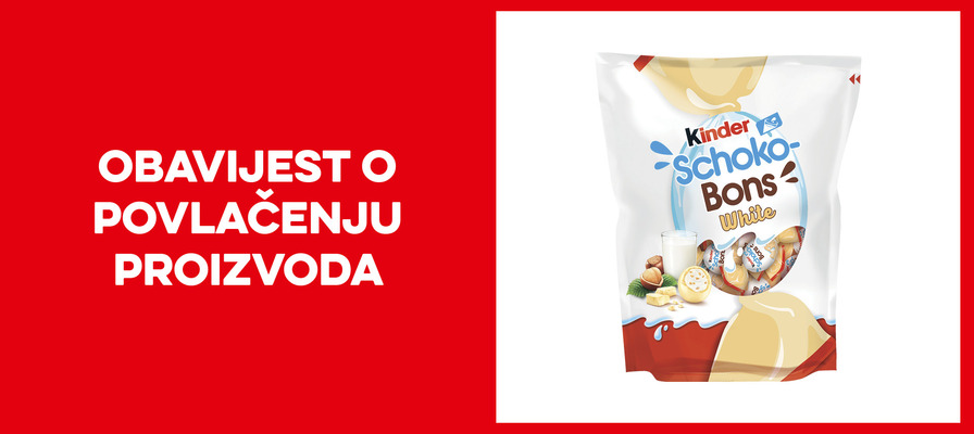 Opoziv i povlačenje Kinder proizvoda s tržišta