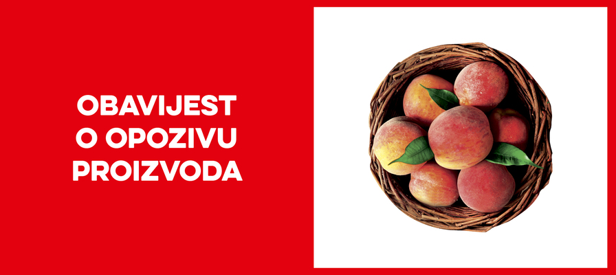 Opoziv proizvoda – breskva, Sorta: Sweet Scarlet, Klasa: II