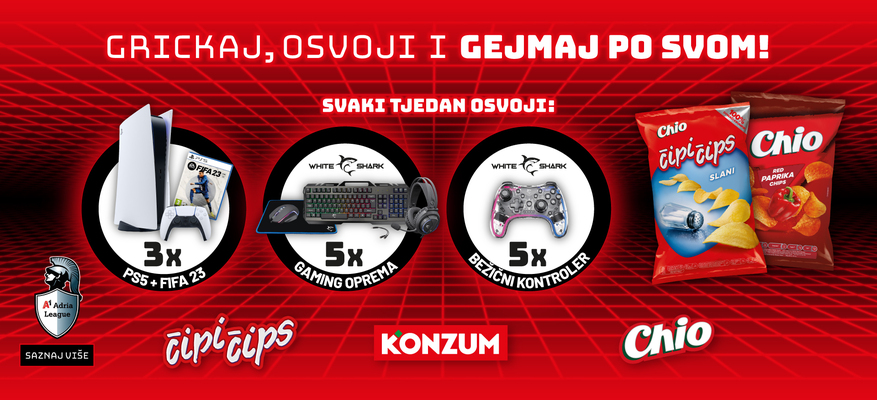 Nagradna igra samo u Konzumu - Grickaj, osvoji i gejmaj po svom