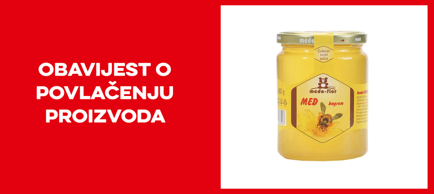 Opoziv i povlačenje Med bagrem Medo-flor 680g s tržišta