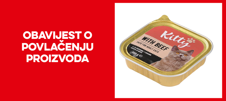 Opoziv i povlačenje proizvoda - Kitty hrana za mačke govedina