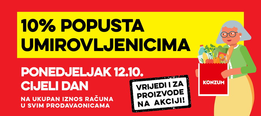 Popust umirovljenicima za listopad